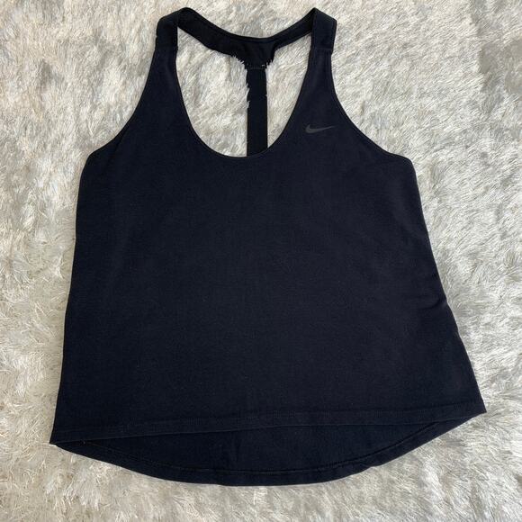 Nike Flowy Black Tank Top T strap Sz Small - Picture 3 of 4